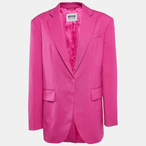 Moschino M05CH1N0 Jeans Fuchsia Gabardine Oversized Blazer S - Moschino Jeans - Modalova