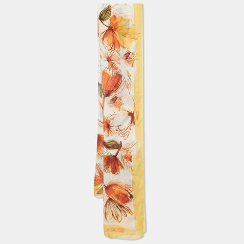 Larioseta Floral Print Silk Stole - Moschino - Modalova