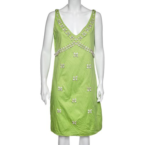 Moschino Cheap & Chic Cotton Shell Appliqué Sleeveless Dress L - Moschino Cheap and Chic - Modalova