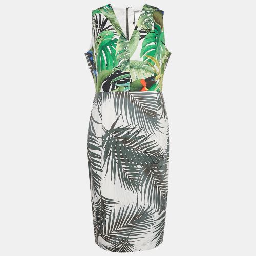 Green Tropical Print Cotton Sleeveless Midi Dress L - Max Mara - Modalova