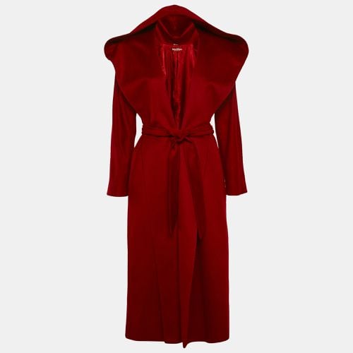 Cashmere Open Front Hooded Long Coat S - Max Mara Studio - Modalova