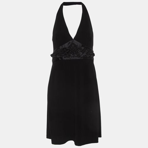 Crepe Floral Detail Halter Neck Dress M - Max Mara - Modalova