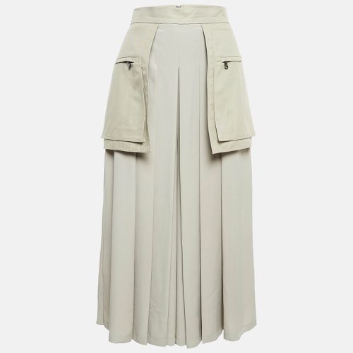 Crepe Pleated Flared Capri Pants M - Max Mara - Modalova