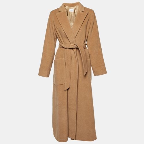 Camel Wool Belted Long Coat M - Max Mara - Modalova