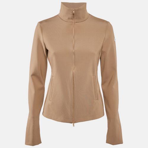 Beige Jersey High Neck Zip-Up Jacket M - Max Mara - Modalova