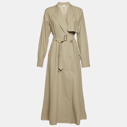 Gabardine Double Breasted Pea Coat L - Max Mara - Modalova