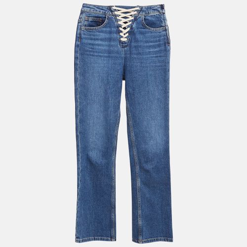 Lace-Up Denim High Rise Jeans XS Waist 26" - Maje - Modalova