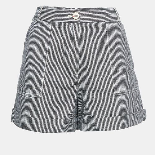 White Stripe Cotton Regular Shorts L - Maje - Modalova