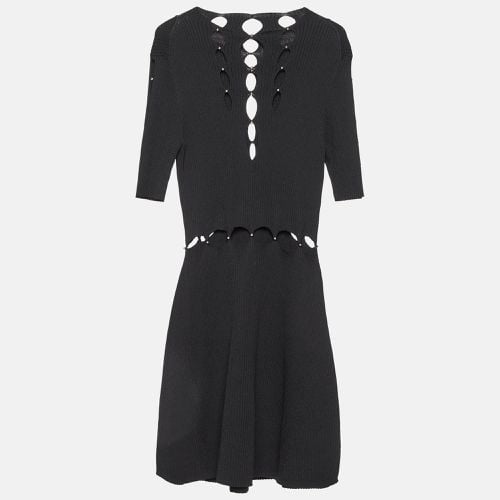 Rib Knit Cut-Out Beaded Mini Dress M - Maje - Modalova