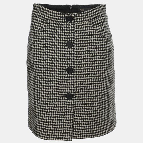 Black Wool Blend Button Detail Mini Skirt M - Maje - Modalova