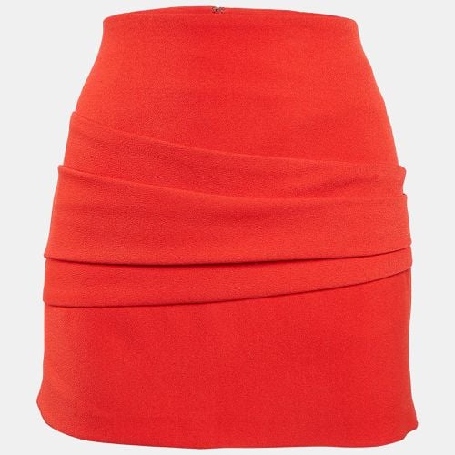 Maje Red Crepe Pleated Mini Skirt S - Maje - Modalova