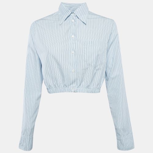 Striped Cotton Crop Shirt S - Maje - Modalova