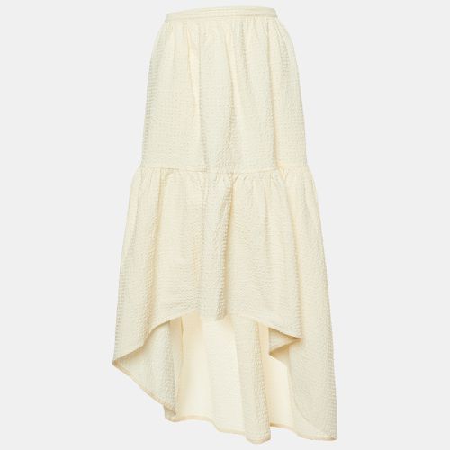 Textured Cotton Asymmetrical Skirt M - Maje - Modalova