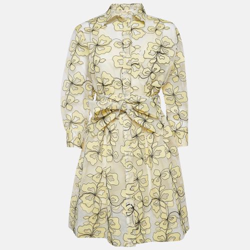 Reality Floral Embroidered Organza Shirt Dress S - Maje - Modalova