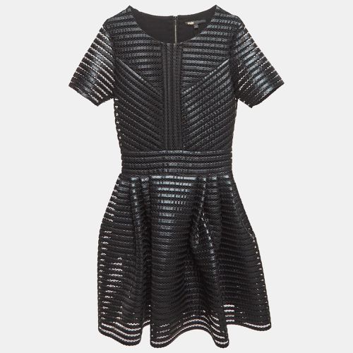 Roybridge Striped Mesh Flared Mini Dress S - Maje - Modalova