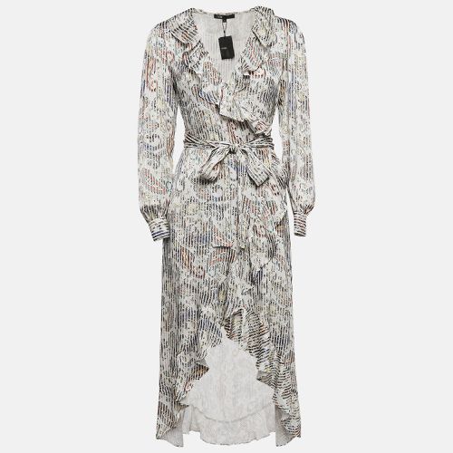 Multicolor Paisley Print Crepe Midi Wrap Argent Dress L - Maje - Modalova