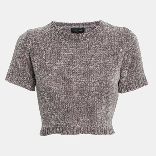 Rib Knit Denitza Chenille Crop Top L - Majorelle - Modalova