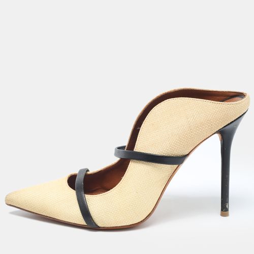 Leather and Woven Raffia Maureen Pumps Size 39.5 - Malone Souliers - Modalova