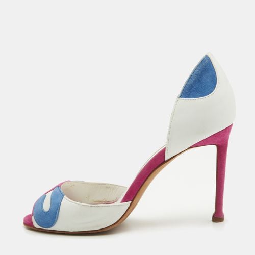 Suede and Leather D'orsay Pumps Size 38 - Manolo Blahnik - Modalova