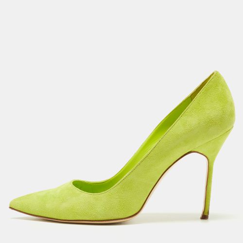 Suede BB Pointed Toe Pumps Size 39 - Manolo Blahnik - Modalova