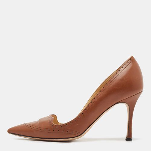 Leather Perforated Pumps Size 39 - Manolo Blahnik - Modalova