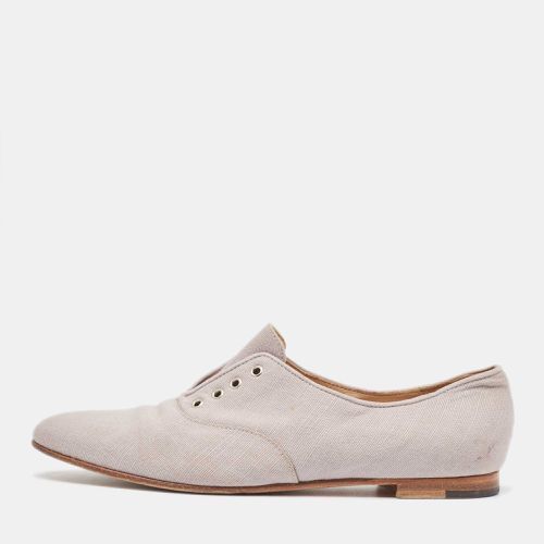 Grey Canvas Oxfords Size 39.5 - Manolo Blahnik - Modalova