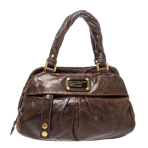 Leather Twisted Q Groove Satchel - Marc by Marc Jacobs - Modalova