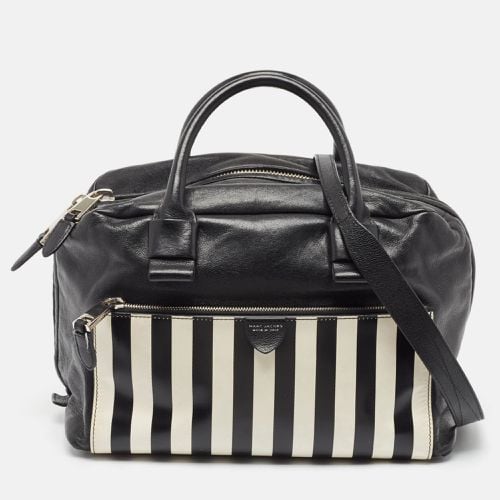 White Leather Small Striped Prince Antonia Satchel - Marc Jacobs - Modalova