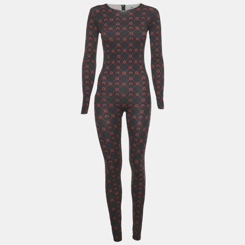 Printed Jersey Long Sleeve Jumpsuit L - Marine Serre - Modalova