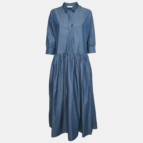 Denim Buttoned Maxi Dress M - Marielle - Modalova