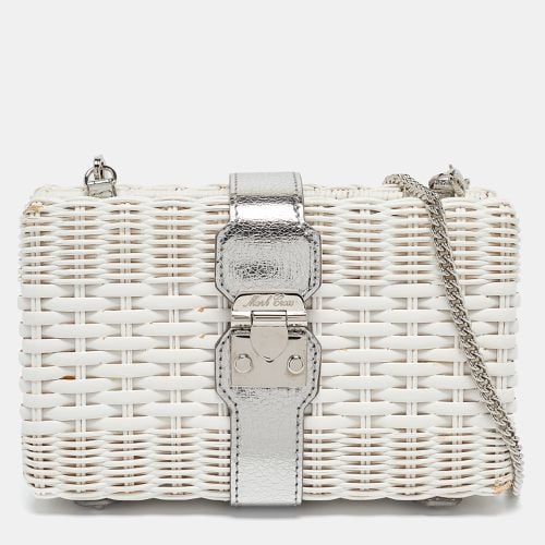 Siler Woven Rattan and Patent Leather Chain Clutch - Mark Cross - Modalova