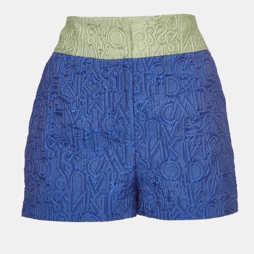 Green Colorblock Jacquard Safari Shorts M - Mary Katrantzou - Modalova