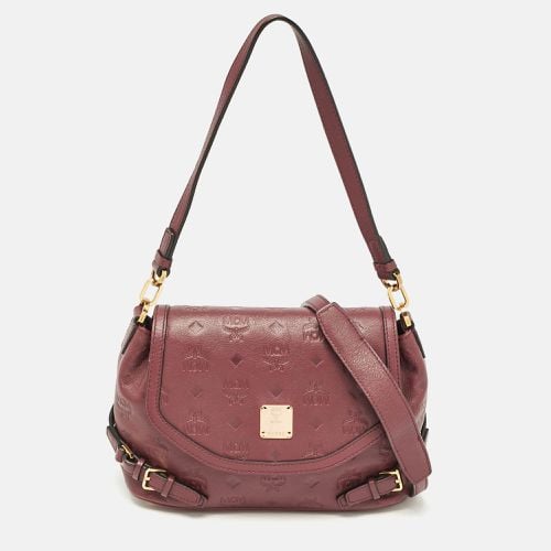 Embossed Leather Flap Top Handle Bag - MCM - Modalova