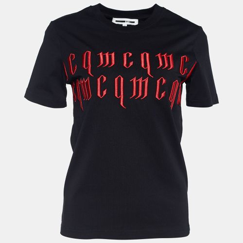 Jersey Gothic Logo Embroidered T-Shirt S - McQ by Alexander McQueen - Modalova