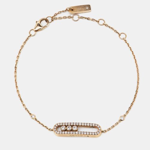 Baby Move Pavé Diamond 18k Rose Bracelet - Messika - Modalova