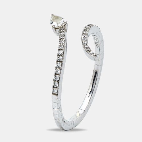 Skinny Snake Diamond 18k Gold Ring Size 52 - Messika - Modalova