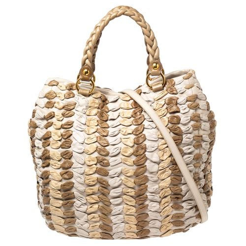 Woven Leather Tote - Miu Miu - Modalova