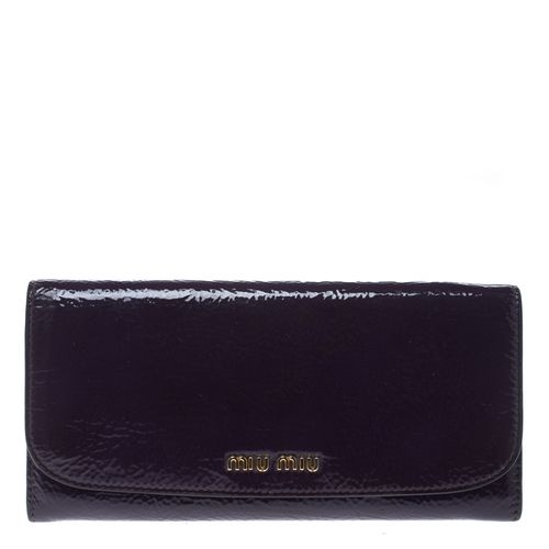 Patent Leather Continental Wallet - Miu Miu - Modalova