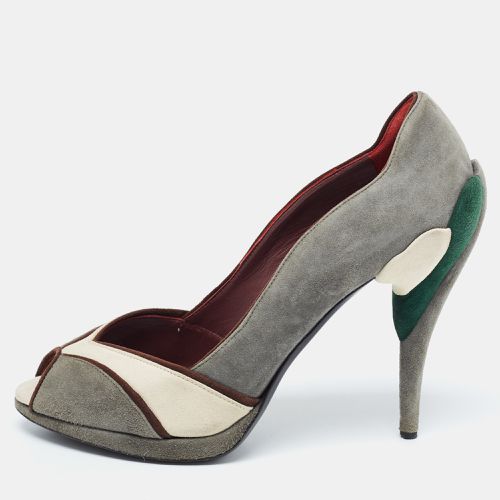 Multicolor Suede Peep Toe Pumps Size 40.5 - Miu Miu - Modalova