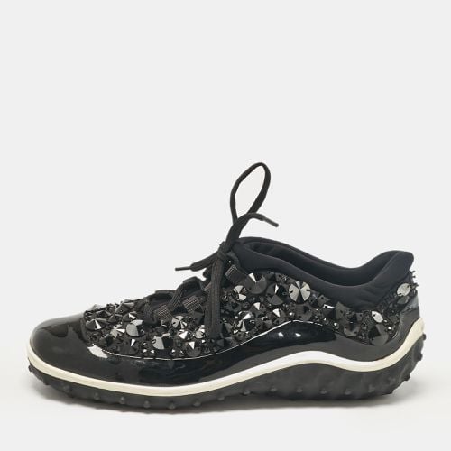 Fabric and Patent Lace Up Sneakers Size 38.5 - Miu Miu - Modalova