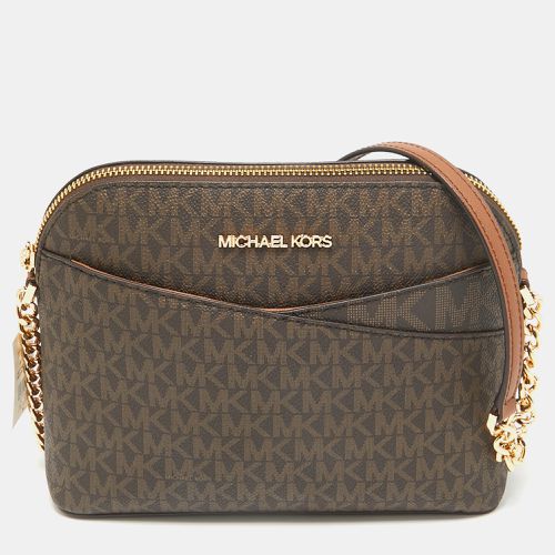 Signature Coated Canvas Jet Set Dome Crossbody Bag - Michael Kors - Modalova