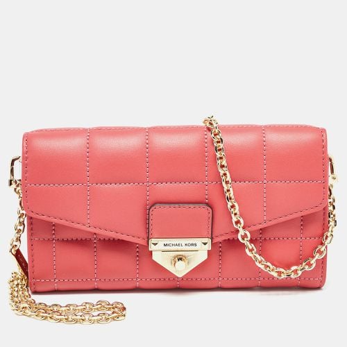 Rose Quilted Leather Large Soho Wallet On Chain - Michael Kors - Modalova