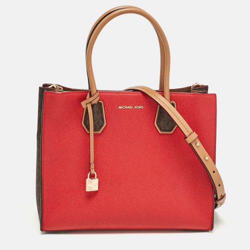 Bright Leather Large Convertible Mercer Tote - Michael Kors - Modalova