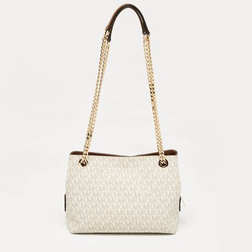 Signature Coated Canvas Logo Chain Shoulder Bag - Michael Kors - Modalova