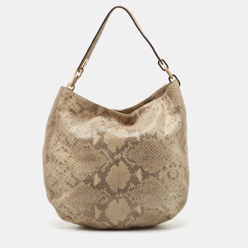 Michael Python Effect Leather Lillie Hobo - Michael Kors - Modalova