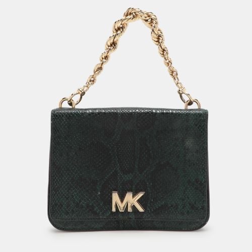 Python Embossed Leather Turn Lock Shoulder Bag - Michael Kors - Modalova