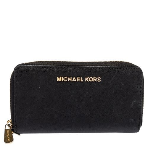 Leather Jet Set Zip Around Wallet - Michael Kors - Modalova