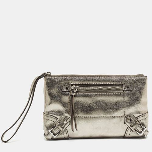 Metallic Leather Fallon Wristlet Clutch - Michael Kors - Modalova