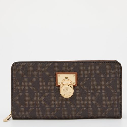 Signature Coated Canvas Zip Around Wallet - Michael Kors - Modalova