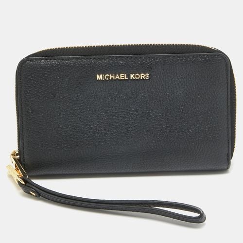 Leather Logo Zip Around Wristlet Wallet - Michael Kors - Modalova